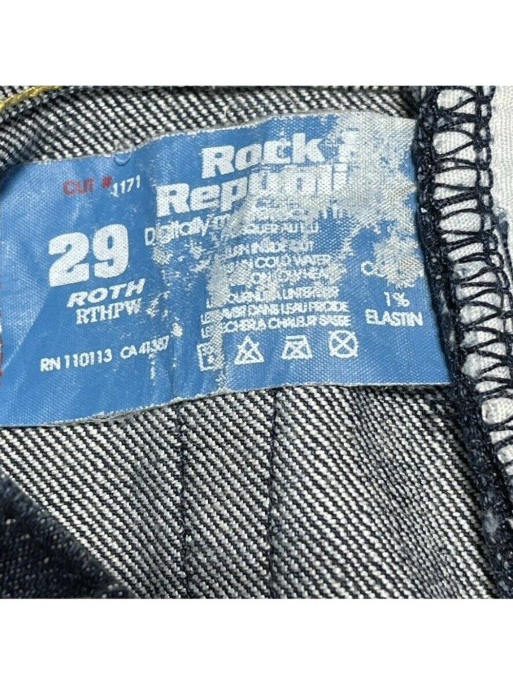 Rock & Republic Women's Flared-Leg Jeans Dark Wash Denim Size 29 - Picture 9 of 10